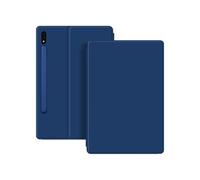 Lanshui Tablet Accessories, Magnetic Double-sided Clip Tablet Leather Protective Case Suitable for Samsung Galaxy Tab S7 FE /S7+Plus 12.4 inch(Blue)