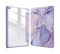 Lanshui Tablet Accessories, Painted Protective Cover with Pen Slot, Acrylic Marble Texture Shell Suitable for iPad Air5 2022/air4 10.9 inch/Pro 11 2021/2020(Purple marble)