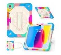 Lanshui Tablet Accessories, Shoulder Strap Protective Case, Horizontal and Vertical Bracket Silicone Cover Suitable for Samsung Galaxy Tab A7 Lite 8.7 T225/T220 (2021)(Colorful Blue)