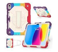 Lanshui Tablet Accessories, Shoulder Strap Protective Case, Horizontal and Vertical Bracket Silicone Cover Suitable for Samsung Galaxy Tab S7/S8/S9/S9FE-11 inch(Colorful Red)