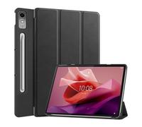 Lanshui Tablet Accessories, Tri-fold Bracket Portable Magnetic PU Leather Protective Case compatible with Lenovo Tab M10 5G/Tab 7 10.6 inch(Black)