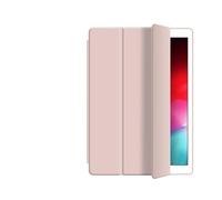 Lanshui Tablet Accessories, Tri-folding Solid Colour Magnetic Soft Shell, Flip Leather Protective Case compatible with Xiaomi 6 14.6 inch(Pink)