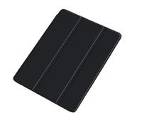 Lanshui Tablet Accessories, Triple Foldable Silicone Protective Cover, TPU+PU Leather Case Suitable for iPad Pro 11 inch(2018-2022) universal(Black)