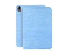 Lanshui Tablet Accessories, Vintage Wood Texture Flip Leather Case, Sleep/Wake-up Protective Cover compatible with iPad mini 6 2021/mini 7 2024 8.3 inch(Sky Blue)