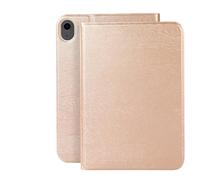 Lanshui Tablet Accessories, Vintage Wood Texture Flip Leather Case, Sleep/Wake-up Protective Cover compatible with iPad Air 11 2024 11 inch(Golden)