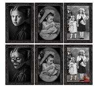 Lansian Halloween Decoration Scary Indoor Wall Decor, 3Pack 3D Changing Face Moving Picture Frame Gothic Portraits Horror Halloween Party Decor for Home Castle Haunted House Props
