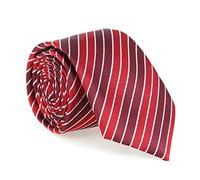 LANSILK Men Silk Tie Set - Classic Slim Skinny Silk Tie Necktie, Cufflink & Handkerchief Selection, Giftbox Set 100% Silk: Tie+Hanky+Cufflinks (Dark Red Burgundy Stripe Skinny Slim Silk Tie)
