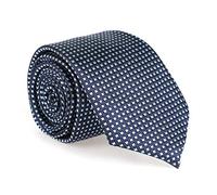 LANSILK Men Silk Tie Set - Classic Slim Skinny Silk Tie Necktie, Cufflink & Handkerchief Selection, Giftbox Set 100% Silk: Tie+Hanky+Cufflinks (Navy Blue Checker Skinny Slim Silk Tie)