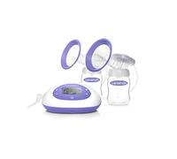 Lansinoh 2-in-1 Double Electric Breast Pump - Hospital-Grade Suction, 3 Pumping Styles, 8 Suction Levels - Mains or Battery Operated - Includes 2 Feeding Bottles & NaturalWave™ Baby Bottle Teats