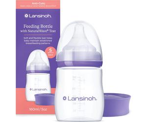 Lansinoh Anti Colic Baby Bottle 160ml NaturalWave Medium Flow BPA Free