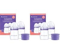 Lansinoh Anti Colic Baby Bottle - 4 Pack 160 ml - NaturalWave® Teats Reduces Nipple Confusion - BPA & BPS-Free Breastfeeding Bottle Feeding Stackable Lid Fridge Freezer Milk Storage Feeding Bottles