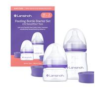 Lansinoh Anti Colic Baby Bottle Starter Set - 60ml & 160ml + XS & S Teats | Reduces Nipple Confusion - Breast Milk Storage Bottle - BPA & BPS-free Breastfeeding Bottle - Newborn Feeding Baby Essentials