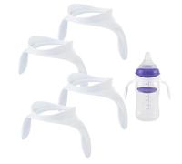 Lansinoh Bottle Handles Compatible with Lansinoh Baby Bottle Accessories - White - 4 Pack