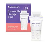 Lansinoh Breast Milk Storage Bags - Pre-Sterilised, Leakproof - 25 Pack | BPA/BPS-Free - Fridge & Freezer Breastmilk Pouches - Pump into bag with Lansinoh Breast Pumps - Breastfeeding Essentials
