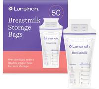 Lansinoh Breast Milk Storage Bags - Pre-Sterilised, Leakproof - 50 Pack