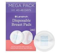 Lansinoh Breast Pads Maternity - Disposable & Absorbent Nursing Pads with BlueLock™ Leak-Proof Protection - Ultra-Thin & Holds 20x Weight - Individually Wrapped - Breastfeeding Essentials - 240 Pack