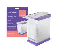 Lansinoh Breastmilk Storage Container with Quick-Freeze Tray, Stores up to 10 Breast Milk Bags, Made Without BPA/BPS, Freeze Bags Vertically and Horizontally, Includes 5 Milk Bags
