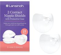 Lansinoh Contact Nipple Shields for Breastfeeding with Case - 2 Pack (24mm Larg