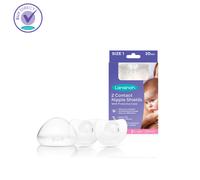 Lansinoh Contact Nipple Shields for Breastfeeding with Case - 2 Pack (20mm Large) - 100% Silicone - Ultra-Thin - Support Flat & Invert Nipples - Breast Feeding Essentials