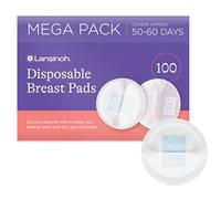 Lansinoh Disposable Breast Pads - Leakproof & Ultra Thin Absorbent Maternity Pads - Discreet Fit Nursing Pads Breastfeeding Essentials - 100 Pack