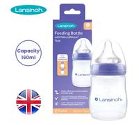 Lansinoh Feeding Bottle - 160ml with NaturalWave Teat Anti-Colic Baby Bottle