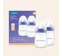 LANSINOH 2 FEEDING BOTTLE SET WITH NATURAL WAVE SLOW FLOW TEAT 2 x 160ML