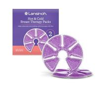 Lansinoh Therapearl 3-in-1 Breast Therapy Breast Pads Hot & Cold 2 pack - Breast Feeding Essentials Reusable Gel Cooling Pads - Postpartum Essentials Breastfeeding Compress Hospital Bag Mum Essentials