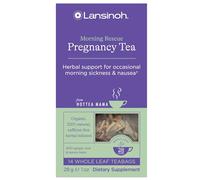 Lansinoh + HotTea Mama Morning Rescue, Pregnancy Morning Sickness Relief Tea, Lemon & Ginger, Caffeine-Free, Sugar-Free, Essentials for Pregnant Women, Includes 14 Tea Sachets