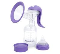 Lansinoh Manual Breast Pump Single Breastfeeding Milk Breastpump, ComfortFit Breast Cushion, Let-Down and Expression Customisable Pumping Modes, Convenient & Portable Travel