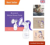 Lansinoh Manual Breast Pump - Ergonomic Portable Pump with ComfortFit Cushion