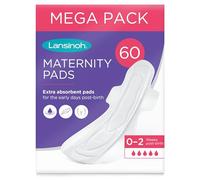 Lansinoh Maternity Pads After Birth Extra Absorbent with Wings - Pack of 60