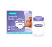 Lansinoh Breastmilk Storage Bottles Pack of 4 (160ml) fits NaturalWave teats, BPA & BPS free, Fridge or freezer storage, purple