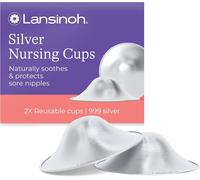 Lansinoh Silver Nipple Cups - 999 Sterling Nickel Free Silver Nipple Shields fo