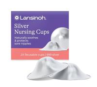 Lansinoh Silver Nipple Cups - 999 Sterling Nickel Free Silver Nipple Shields for Breastfeeding - Naturally Protects and Helps Heal Sore Nipples - Postpartum - Breast Feeding Essentials