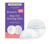 Lansinoh Stay Dry Disposable Nursing Pads, Soft and Super Absorbent Breast Pads, Breastfeeding Essentials for Moms, 200 Count