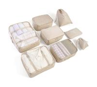 LANSKLBD 8 Set Packing Cubes for Suitcases, Travel Luggage Organizers, Essentials for Accessories, Shoe Bag, Toiletry Bag, Laundry Bag