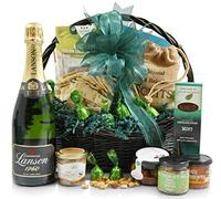 Lanson Champagne & Gourmet Food Hamper Gift Basket - for Birthday, Anniversary, Christmas Hamper & Corporate Gift