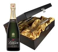 Lanson Le Black Creation Brut and Flutes in Wooden Hinged Presentation Box