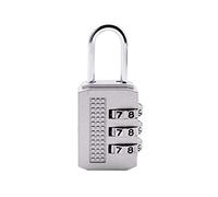 Lansonee 1 Pc 3 Digit Combination Luggage Lock - TSA Approved Suitcase Lock, Small Padlock for Travel Baggage, Gym Locker, Laptop Bag - Silver