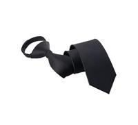 Lansonee 1 Pcs Men's Zipper Tie, Adjustable Self-Strick Necktie, Classic Formal Business Tie for Everyday Wear, Parties, Weddings & Special Occasions-Black