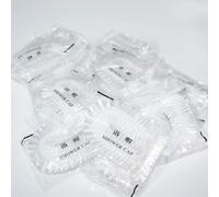 Lansonee 100PCS Disposable Shower Caps,Individually Packaged.Home Hotel and Hair Salon Plastic Clear Elastic Bath Cap(44 CM)
