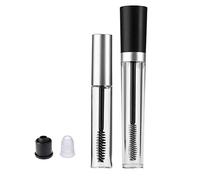 Lansonee 2Pcs Empty Mascara Tube with Eyelash Wand Eyelash Cream Container Bottle, Rubber Inserts Set for Castor Oil 7.5ml and 10ml