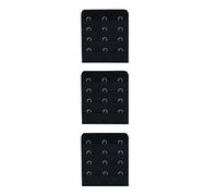 Lansonee 3 Pcs Bra Strap Extenders - Women's Bra Extension Strap with 3 Hooks, Comfortable Bra Extender for Loose Fit-Black