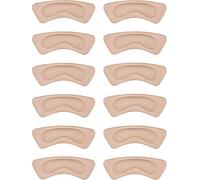 Lansonee 6 Pairs Heel Grips - Self Adhesive Shoe Inserts for Loose Shoes, Back of Heel Liners to Prevent Slipping, Blister Prevention Pads, Half Size Insoles (Beige)
