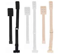 Lansonee Soft Comfortable Low Back Bra Converter Straps, Adjustable Bra Extender with 2 Hooks for Low Cut Bras, Backless Dresses, Wedding Gowns (White, Black, Beige)