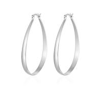 Lansora Chunky Hoop Earrings Oval Large Lightweight Big Hoop Earring 18K Gold Plated Minimalist Jewelry for Women 25/35/39/47mm, Copper, No Gemstone