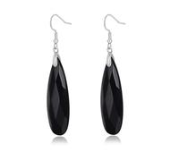 Lansora - natural quartz gemstone earrings for women teardrop shape dangle earrings crystal healing earrings for women, Copper, No Gemstone