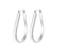 Lansora Oval Hoop Earrings Chunky Large Lightweight Earring Hoop 18K Gold Plated Minimalist Jewelry for Women 19/29/35/38mm, Copper, No Gemstone