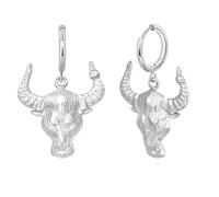 Lansora Stainless Steel Animal Pendant Huggie Hoop Earrings Horse Elephant Dragonfly Dolphin Bull Head Charm Dangle Drop Gold Steel Jewelry for Women, Stainless Steel, No Gemstone