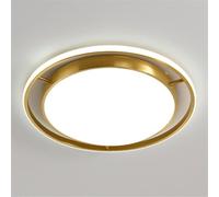 LANTANB Contemporary Vintage Ceiling Lighting Copper Lamp with Adjustable Brightness American Luxury Ceiling Lamp Ultra Thin Flat Desigen Close to Ceil for Living Room, Foyer, Kitchen, Bedroom